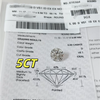 IGI Sertifikalı CVD/HPHT 1-5 Karat DEF Renk VVS/VS Berraklık Yuvarlak Brilyant Kesim Laboratuvarda Üretilmiş Elmaslar Laboratuvarda Yetiştirilmiş Elmaslar