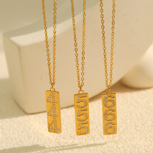 Collar de circonita cuadrada estilo INS, amuleto de la suerte, personalizado, apilable, cadena para clavícula para mujer - Product Image 5