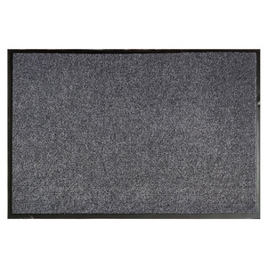 Custom Made Coarse Stripe Door Mat Polyester Absorbent Dust <b>Removing</b> PVC Non Slip Rectangle Gray And Red Home Use - Product Image 3