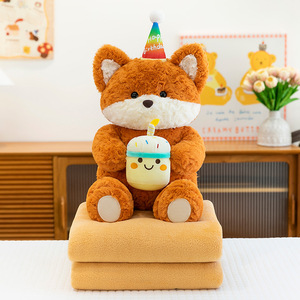 Almohada y Manta de Juguete de Dibujos Animados 2 en 1, Manta de Aire Acondicionado para Niños, Juego de Almohada y Manta de Algodón PP de Doble Uso - Product Image 1