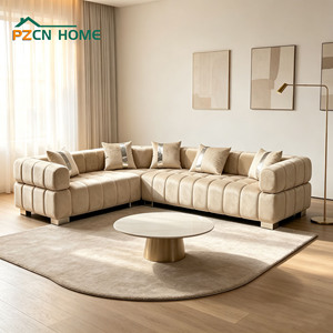 Canapé en lin beige de haute qualité, rembourré de mousse haute densité, canapé <span class=keywords><strong>salon</strong></span> appartement - Product Image 1