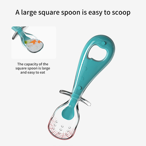 Juego de Cuchara y Tenedor de Silicona con Mango Corto, Diseño Infantil, Vajilla <span class=keywords><strong>para</strong></span> la Alimentación del Bebé, Cuchara y Tenedor de Cabeza Suave - Product Image 5