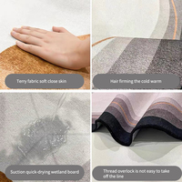 Tapis de luxe doux nordique 3D Design Tapis de sol carré personnalisé pour chambre à coucher Tapetes Tapis de salon turcs en gris en polyester