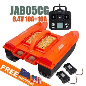אירופה ארה"ב משלוח חינם כתום JABO5CG שני 6.4V 4 הופר ממגורות gps סונאר דגי finder גדול דיג כפול גוף פיתיון הסירה דאבה 5 5cg
