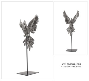Popolare resina argento e oro 3D Parrot <span class=keywords><strong>Bird</strong></span> Decoration Set di 3 in vendita - Product Image 3