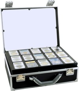 Espositore in Alluminio per Contenitori di Monete Certificati o Stile Certificato 115 (NGC, PCGS, ANACS, Elite, Lighthouse, BCW) - Product Image 2