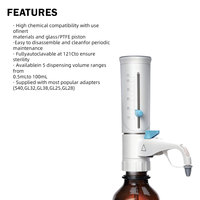 Distributeur à bouche de bouteille, distributeur de type manchon de laboratoire, dispositif d'addition de liquide quantitatif réglable