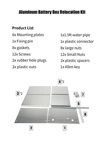 Kit universel complet de relocalisation du boîtier de batterie en aluminium Kit universel hors route pour camping-car/marine/course-Groupe sans câble - Product Image 3