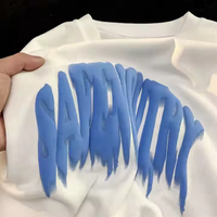Dropshipping, fabricant de vêtements surdimensionnés en coton 100% lourd, t-shirts pour hommes avec logo en mousse 3D, impression personnalisée en relief