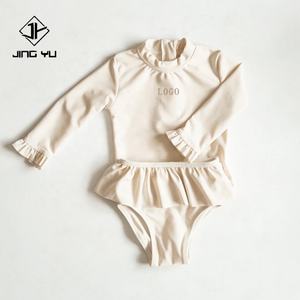 Traje de Baño de Bikini de Manga Larga para Niñas, Protección Solar UPF 50+, Hecho a Medida, Marca Privada, para Playa - Product Image 1