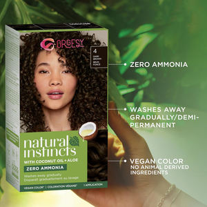 OEM R'ENDASE Instintos Naturais Tintura de Cabelo Demi-Permanente, 6C Cor de Cabelo Castanho Claro, Pacote de 3, Fácil de Colorir Brilhante e Colorido 60ml - Product Image 2