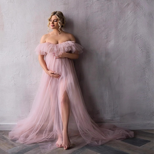 Vestido <span class=keywords><strong>de</strong></span> Maternidad para Mujer, Ropa para Sesión <span class=keywords><strong>de</strong></span> <span class=keywords><strong>Fotos</strong></span> <span class=keywords><strong>de</strong></span> Maternidad, Vestidos <span class=keywords><strong>de</strong></span> Noche Elegantes con Hombros Descubiertos para Mujeres <span class=keywords><strong>Embarazadas</strong></span>, Fotografía - Product Image 3