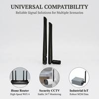 Antenne WiFi 2,4 GHz 2dBi à gain élevé, connecteur SMA mâle, pliable, en caoutchouc TPEE, pour routeur sans fil, caméra de sécurité, appareils IoT