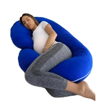 Almohada de embarazo Coolmax cuerpo de embarazo en forma de C algodón y cubierta suave