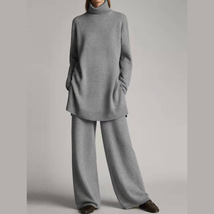 Vrouwen Jassen Winter <span class=keywords><strong>Matching</strong></span>, Kleding Sexy Trui Casual Jassen Broek Set Voor Vrouw Driedelige Sets/ - Product Image 3