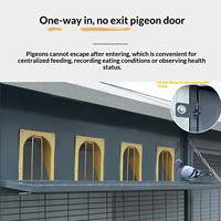Cage à pigeons en fer galvanisé, grande volière extérieure, cage à oiseaux extra-large pour colombes, entrée à sens unique, antirouille