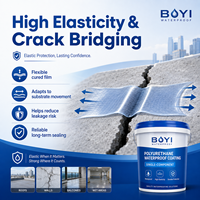 Revêtement imperméabilisant polyuréthane monocomposant, membrane liquide imperméabilisante hautement élastique pour toiture et sous-sol