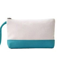 Sac cosmétique en toile à motif de dessin animé, réutilisable, portable, avec fermeture éclair, pour voyage, personnalisable, vente en gros, avec chaîne en diamant