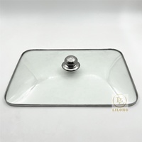 Plat de service rectangulaire en acier inoxydable 4L, abordable, pour la vente en gros |   Réchaud de buffet économique avec couvercle en verre