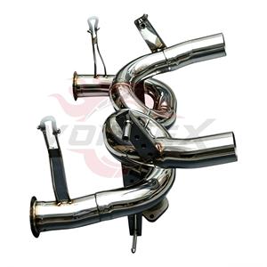 Vortex Hand Polished Alloy Steel Rear Muffler Elimination Pipe with X-Crossing Architecture for Lamborghini Aventador SVJ Coupe - Product Image 4