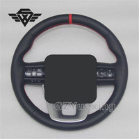 Volant sport personnalisé avec logo GR pour Hilux Fortuner LC79 Volant en cuir à coutures rouges
