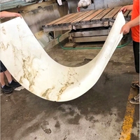 Panneau de placage en marbre ultra fin poli de 1 mm et 2 mm pour revêtement mural, sol, villa, hôtel, décoration de salle de bain