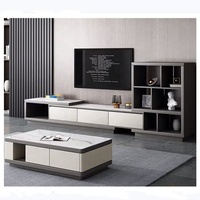 Ensemble de mobilier moderne en bois pour la maison et la salle à manger Meuble TV Armoires à côté de la table basse