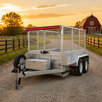 Remorque de transport de marchandises galvanisée 8x5 avec cage pour le transport de produits du marché – Approvisionnement direct usine