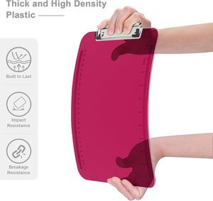 Mờ Văn Phòng TrườNg cung cấp cấu hình thấp màu đỏ 9x12.10 inch <span class=keywords><strong>Clip</strong></span> Hội Đồng Quản trị với thước nhựa giấy kim loại vật liệu acrylic - Product Image 3