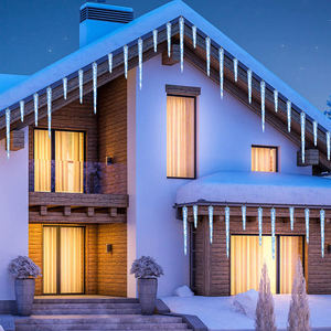 Lumières LED d'extérieur à effet de neige tombante, basse tension 24V, en plastique IP65 de qualité commerciale, pour la décoration d'ingénierie municipale - Product Image 4