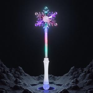 Baguette Magique LED pour Enfants, Papillon Rose Luminescent, Bâton Magique Licorne, Baguette Lumineuse Flocon de Neige pour Fête de Noël - Product Image 5