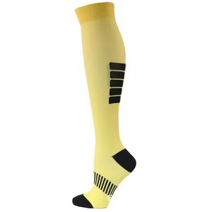 Chaussettes de compression montantes en tricot anti-bactériennes pour marathon et course à pied, avec logo sur le mollet, pour hommes et femmes - Product Image 4