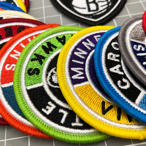 Parches Redondos Bordados con Logotipo <span class=keywords><strong>de</strong></span> Equipo <span class=keywords><strong>de</strong></span> Fútbol Americano Personalizados, Insignias <span class=keywords><strong>de</strong></span> Club <span class=keywords><strong>de</strong></span> Fútbol Personalizadas para Chaquetas, Gorras y Bolsos - Product Image 5