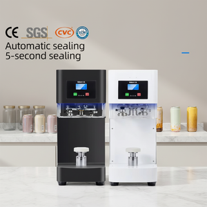 Nueva Máquina Selladora de Latas Fácil de Usar para Cafeterías y Tiendas de Té con Leche, Totalmente Automática, de Acero Inoxidable 304, Portátil - Product Image 1