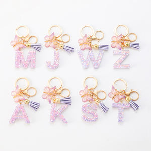Llavero Flexible de Resina PVC con Letras Inglesas de la A a la Z, Creativo, Bonito, con Impresión UV, Impermeable, para Bolsos de Mujer y Niña - Product Image 4
