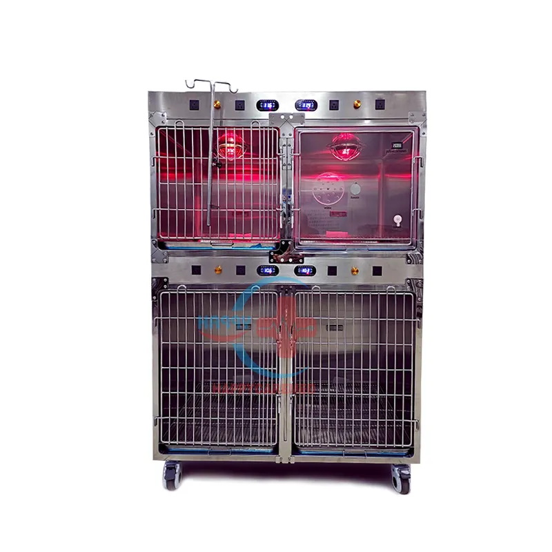 HC-R052E casa cane incubatore in acciaio inox ossigenoterapia gabbia per animali domestici