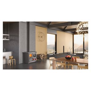 เตาไม้ 9.5kW ROSA L Vst 16 สีดำเหล็ก 5 ระดับ (97.5x67x86.1 ซม.) - Product Image 2