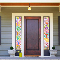 Joyeuses Pâques - Rideau de porte 30*180cm - Bannières festives pour la décoration de la maison