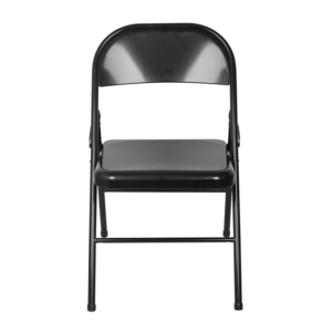 كرسي طعام معدني عصري قابل للطي بجودة تجارية باللون الأسود، مقعد محمول للمطبخ وغرفة المعيشة وغرفة النوم - Product Image 3