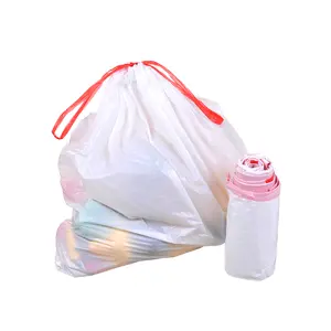 Factory Direct HDPE Virgin Drawstring Garbage Bag Trash Bag for Household, Office, Hotel