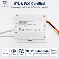 Interrupteur tactile capacitif étanche intégré à deux touches ETL FCC 12V 24V pour le marché nord-américain 100-240V (18W-96W)