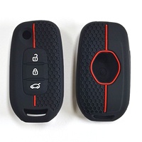 Housse de protection en silicone alvéolé pour clé de voiture télécommande rabattable Renault Kadjar Koleos Captur Dacia Duster Logan Alaskan