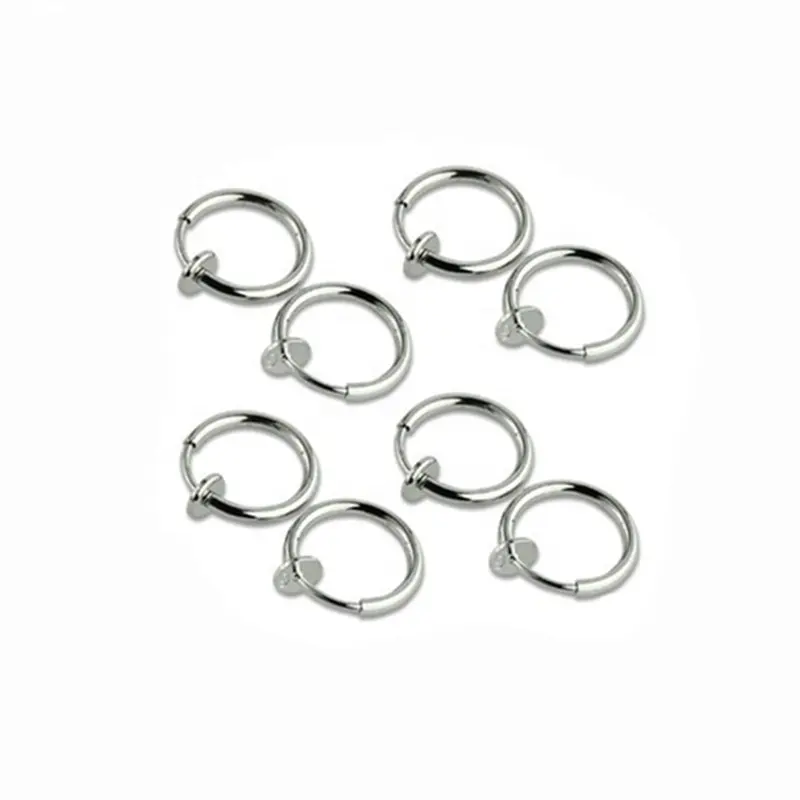 Amazon supplier non ear hole spring elastic rod ear ring clicker student imitated clip on earring