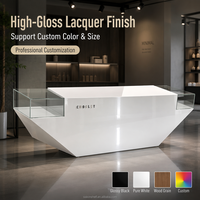 Vitrine de présentation de bijoux de luxe peinte, robuste et verrouillable, avec éclairage LED intégré pour magasin de détail (colliers, bagues)