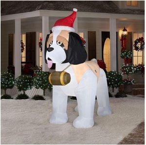 Chien de Saint-<span class=keywords><strong>Bernard</strong></span> gonflable de Noël pour l'extérieur, 3 à 10 pieds, gonflable avec lumières LED - Product Image 3