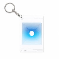 Porte-clés en acrylique transparent personnalisé à illusion d'optique géométrique carrée, breloque 3D à effet de profondeur visuelle, moderne et créatif