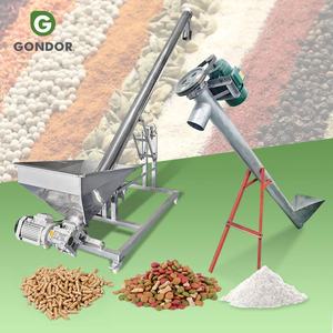 Poultry Feed <b>Incline</b> Sawdust Rice Mill Mini Stainless Steel Flour <b>Auger</b> Screw <b>Conveyor</b> Feeder <b>with</b> <b>Hopper</b> - Product Image 1
