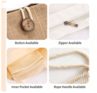Sac de courses réutilisable en jute naturelle et lin bio, avec logo personnalisé, sac écologique, grandes commandes acceptées, usine OEM