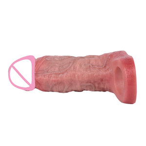 Condón de Pene Reutilizable para Pareja, Potenciador de Estimulación del Punto G, Consolador Hueco de Cabeza Cerrada Realista, Cubierta de Silicona, Juguete Adulto para Hombres - Product Image 2