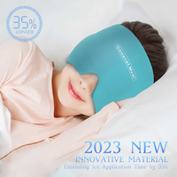 Capuchon de soulagement de la migraine largement utilisé enveloppement de tête de glace compresse froide capuchon de soulagement des maux de tête capuchon de glace pour les maux de tête et la migraine